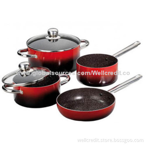 High-quality 6pcs aluminum cookware set